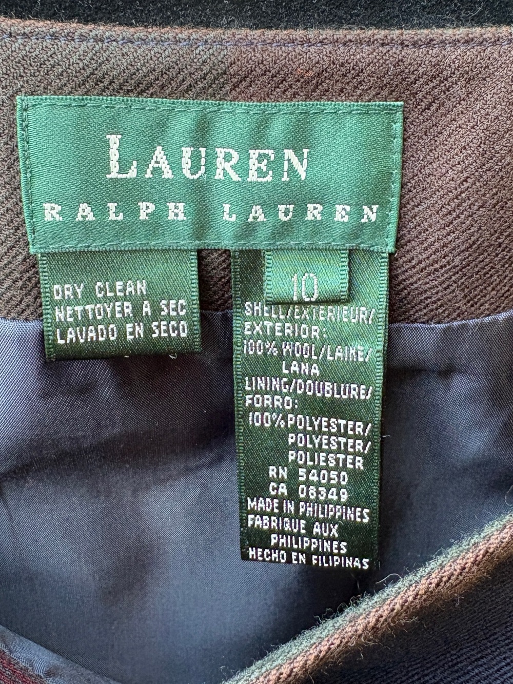 Lauren Ralph Lauren 100% Wool Vintage Plaid Wrap Skirt Sz 10 - Picture 3 of 14